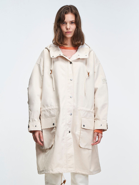 Levi's® Beige Levi's® Sloan leichte wasserdichte Jacke in Übergröße für Damen