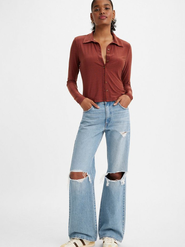 Levi's® Hellblaue Damen Levi's® Baggy Boot Wide Jeans