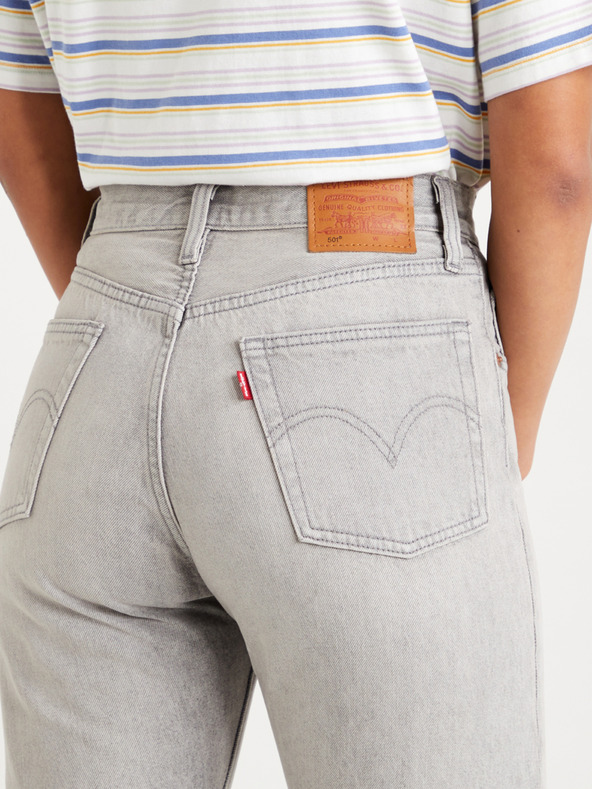 Levi's® Graue Levi's® Damen-Cropped-Jeans mit gerader Passform
