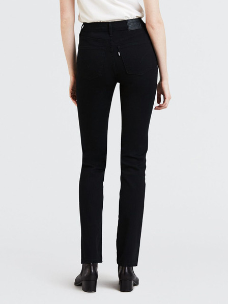 Levi's® Schwarze Levi's® Straight Fit Jeans für Damen 724