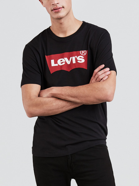 Levi's® Schwarzes Herren-T-Shirt mit Levi's®-Aufdruck