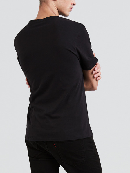 Levi's® Schwarzes Herren-T-Shirt mit Levi's®-Aufdruck