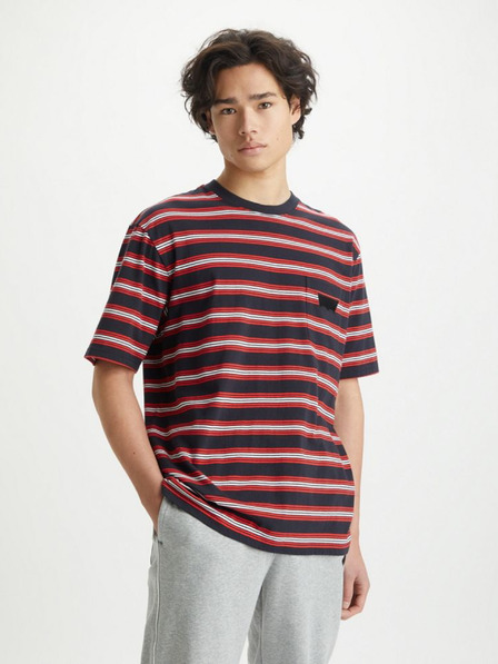 Levi's® Schwarzes Herren Levi's® Stay Loose Grafik PKT T Stripe