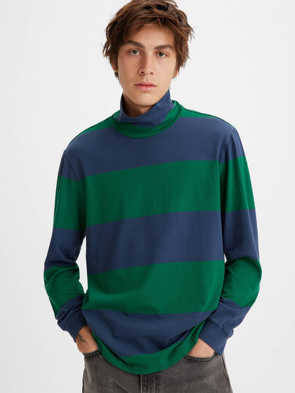 Levi's® Blaues und grünes Herren Levi's® LS Turtleneck Tee Alpha Naval