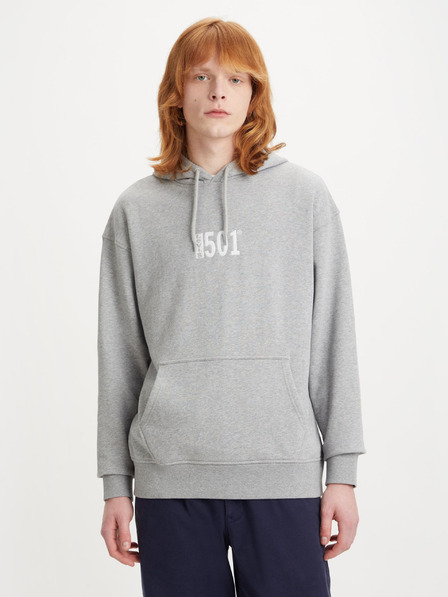 Levi's® Levi's® 501 hellgrau gestromter Herren-Kapuzenpullover