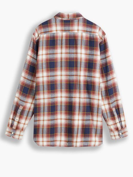 Levi's® Weiß-blau kariertes Levi's® Jackson Worker Hemd für Männer