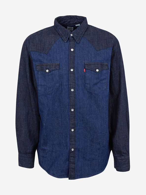 Levi's® Dunkelblau Herren Levi's® Barstow Western Standard Denim Hemd