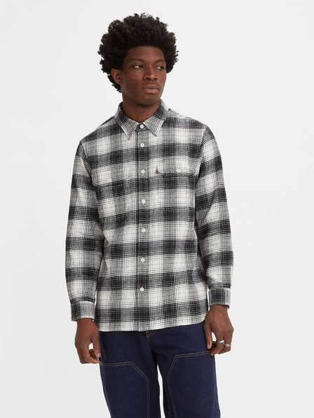 Levi's® Weiß-schwarzes Herren Levi's® Jackson Worker Karohemd