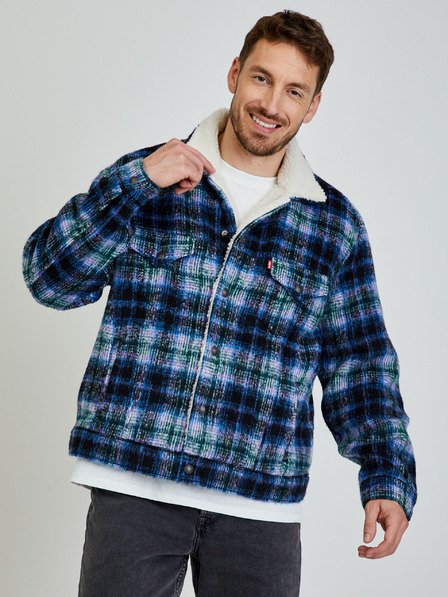 Levi's® Blaues Herren Levi's® Wollmischung Karohemd Jacke