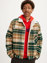 Levi's® Grüne und braune Herren Levi's® Type 1 Sherpa Trucker Wollmischung karierte Jacke