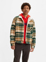Levi's® Grüne und braune Herren Levi's® Type 1 Sherpa Trucker Wollmischung karierte Jacke