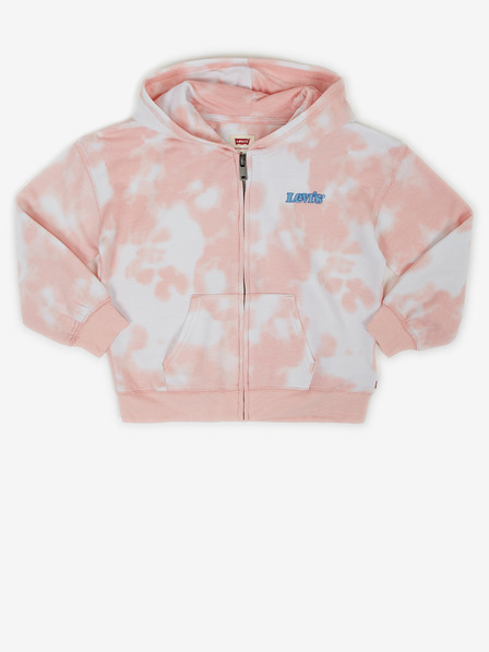 Levi's® Levi's® weißer und rosa Batik-Kapuzenpulli für Mädchen
