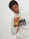 Jack & Jones Cremefarbener Herren-Kapuzenpullover Jack & Jones Map