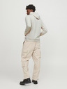 Jack & Jones Cremefarbener Herren-Kapuzenpullover Jack & Jones Map