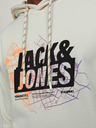 Jack & Jones Cremefarbener Herren-Kapuzenpullover Jack & Jones Map