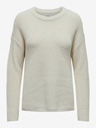 ONLY Cremefarbene Damen-Basic-Strickjacke ONLY Bella