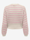 ONLY Rosa-beige gestreifte Damen-Strickjacke ONLY Asa