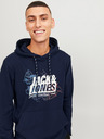 Jack & Jones Dunkelblauer Herren-Kapuzenpullover Jack & Jones Map