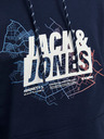 Jack & Jones Dunkelblauer Herren-Kapuzenpullover Jack & Jones Map