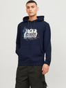 Jack & Jones Dunkelblauer Herren-Kapuzenpullover Jack & Jones Map