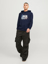 Jack & Jones Dunkelblauer Herren-Kapuzenpullover Jack & Jones Map