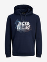 Jack & Jones Dunkelblauer Herren-Kapuzenpullover Jack & Jones Map