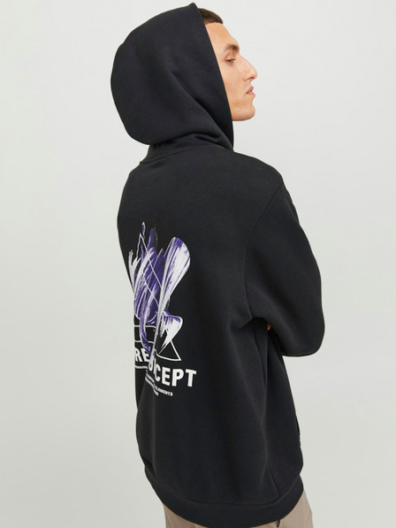 Jack & Jones Schwarzer Herren Jack & Jones Triangle Hoodie