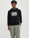 Jack & Jones Schwarzer Herren-Kapuzenpullover Jack & Jones Map