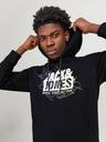 Jack & Jones Schwarzer Herren-Kapuzenpullover Jack & Jones Map