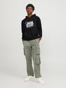 Jack & Jones Schwarzer Herren-Kapuzenpullover Jack & Jones Map