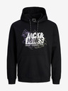 Jack & Jones Schwarzer Herren-Kapuzenpullover Jack & Jones Map
