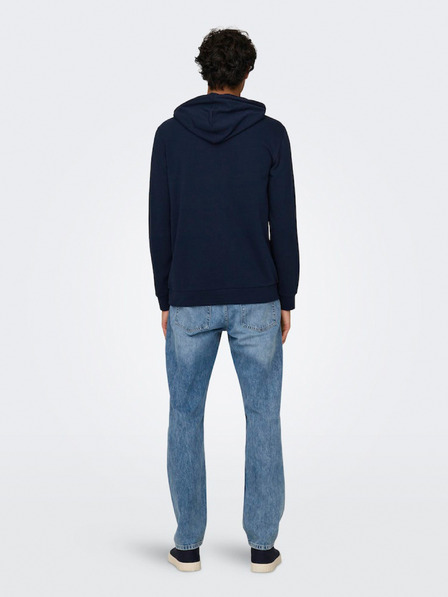 ONLY & SONS Dunkelblauer Herren-Kapuzenpullover ONLY & SONS Lenny