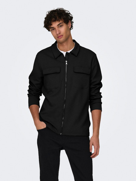 ONLY & SONS Schwarzes Herren-Shirt Jacke ONLY & SONS New Kodyl