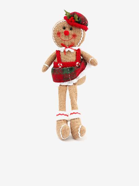 SIFCON Weihnachtsdekoration aus Plüsch - Lebkuchenmann mit Hängebeinen 43cm SIL SIFCON