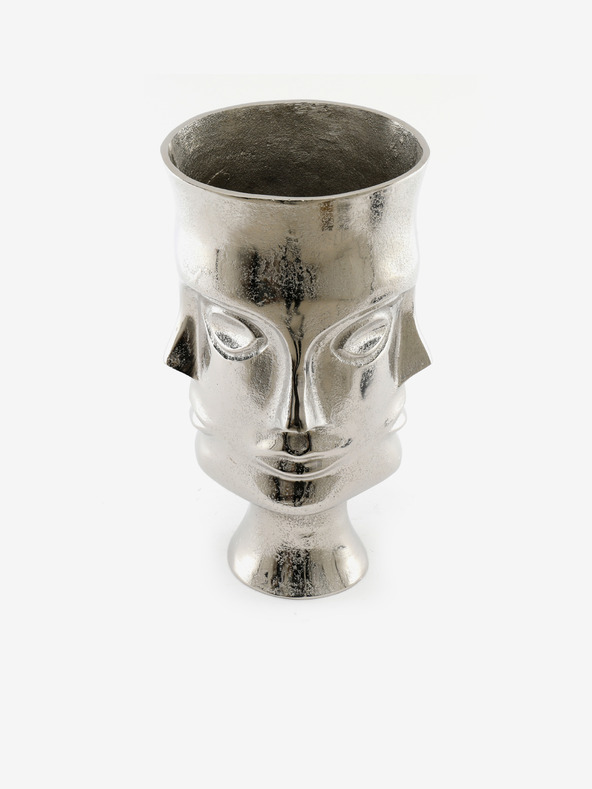 SIFCON Dekorative Vase in silberner Farbe SIFCON Silver Faces