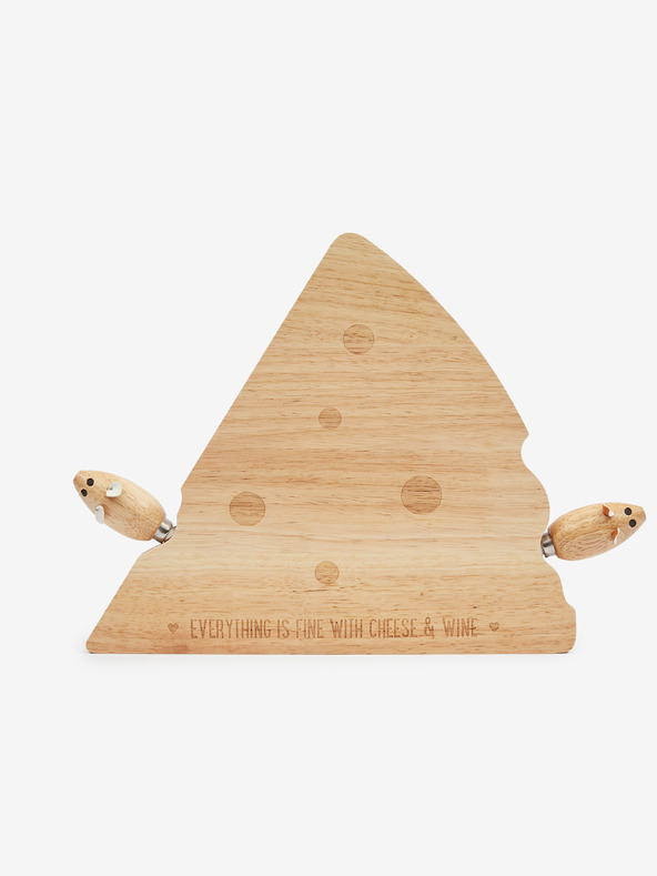 SIFCON Käsebrett und Messerset aus Holz SIFCON