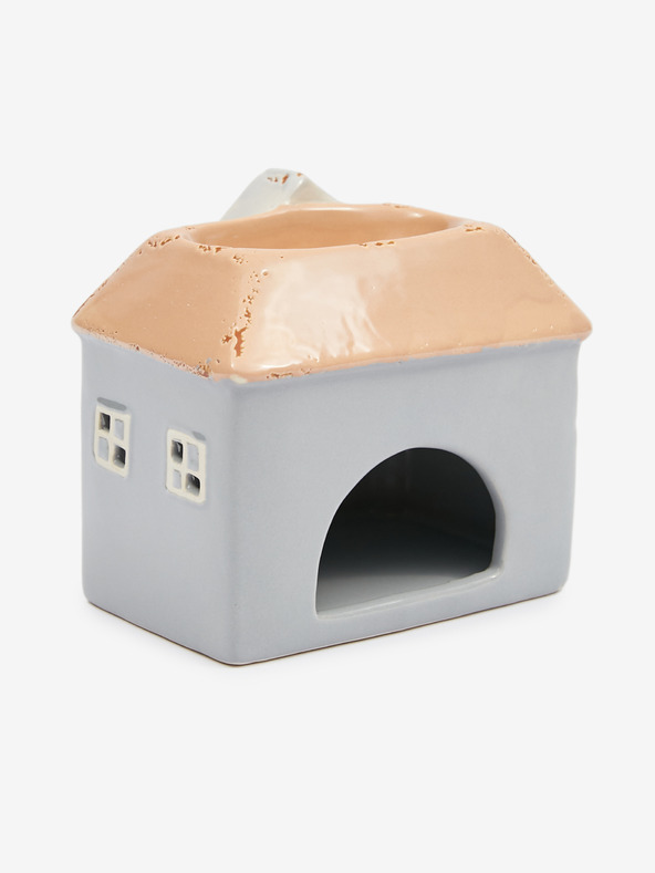 SIFCON Rote und graue Keramik in Hausform 13x12 SIFCON Aromalampe