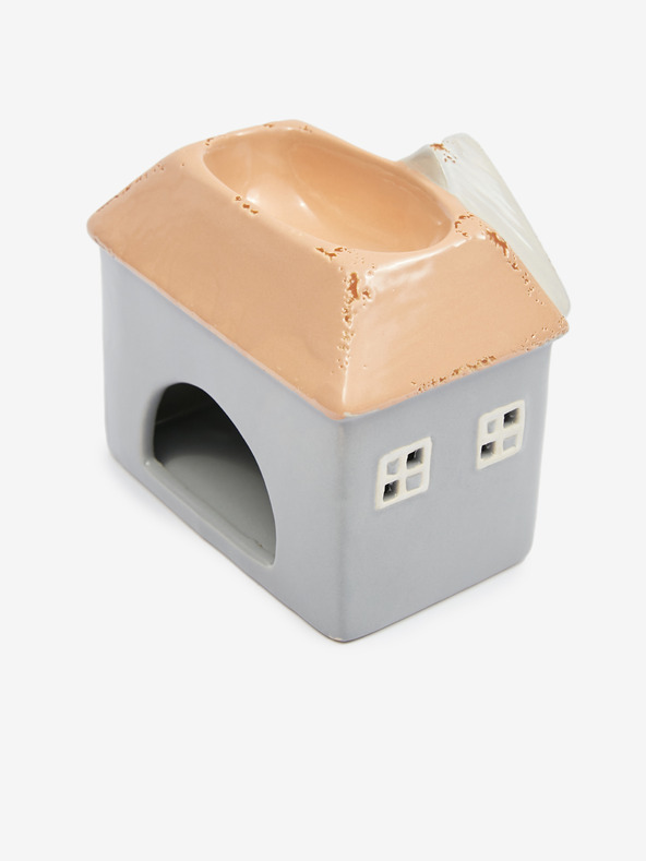 SIFCON Rote und graue Keramik in Hausform 13x12 SIFCON Aromalampe