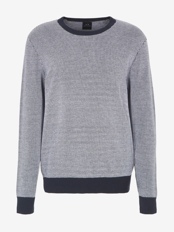 Armani Exchange Weiß-blauer Herren-Pullover von Armani Exchange