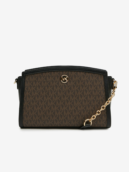 Michael Kors Dunkelbraune gemusterte Damen-Crossbody-Handtasche Michael Kors