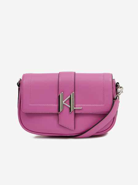 Karl Lagerfeld Dunkelrosa Damen-Lederkreuztasche KARL LAGERFELD Shooting Stars
