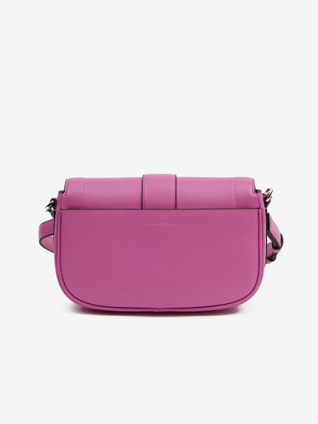 Karl Lagerfeld Dunkelrosa Damen-Lederkreuztasche KARL LAGERFELD Shooting Stars