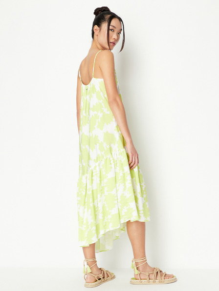 Armani Exchange Weißes und grünes gemustertes Maxikleid für Damen von Armani Exchange