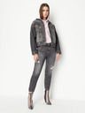 Armani Exchange Hellrosa Gemustertes Kurzarm-Sweatshirt für Damen Armani Exchange