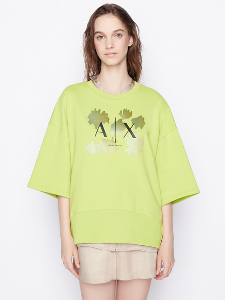 Armani Exchange Hellgrünes Damen-Sweatshirt in Übergröße Armani Exchange