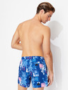 Armani Exchange Blaue gemusterte Herren-Bademode Armani Exchange