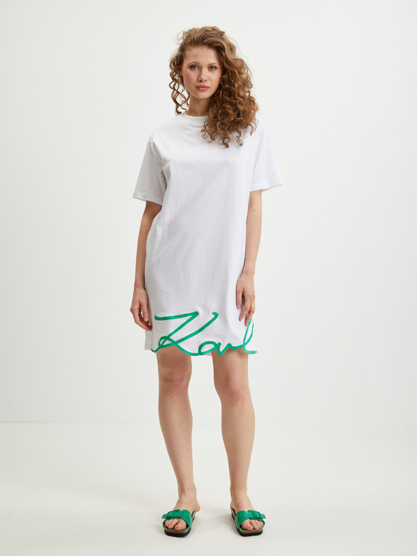Karl Lagerfeld Weißes Damenkleid KARL LAGERFELD