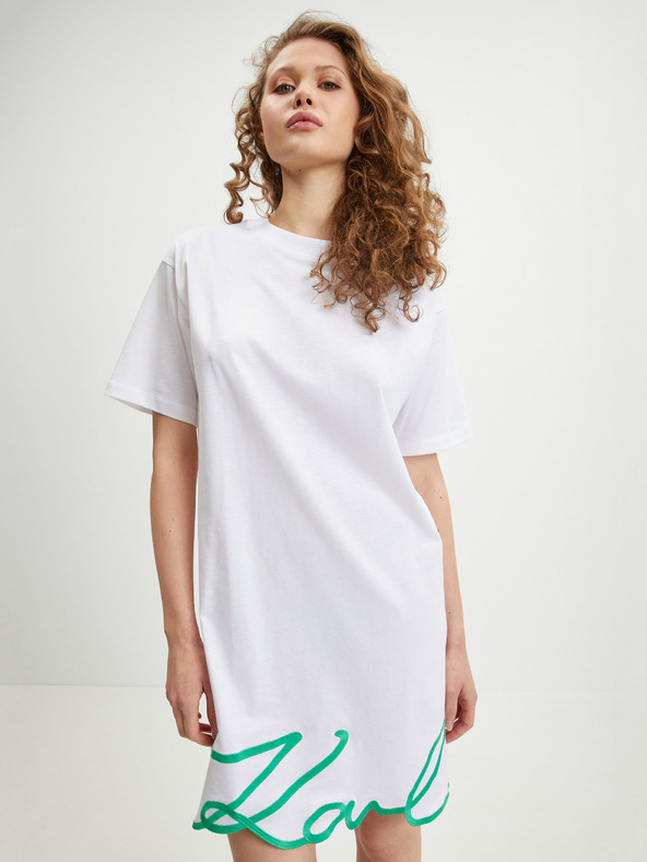 Karl Lagerfeld Weißes Damenkleid KARL LAGERFELD