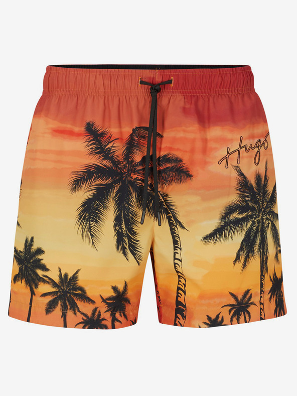HUGO Orangefarbener Herren-Badeanzug HUGO S-Diego