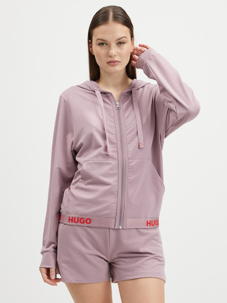 HUGO Altrosa HUGO Damen-Kapuzen-Sweatshirt mit Reißverschluss